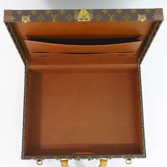 Louis Vuitton President M53012 Monogram Canvas Trunk Briefcase Brown Gold - Picture 12 of 16